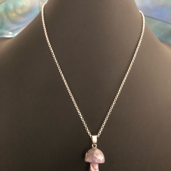 Amethyst Mushroom Necklace - Picture 5 of 7